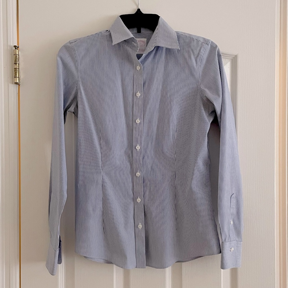 Brooks Brothers Size 2 Oxford Stripe Button Down Shirt